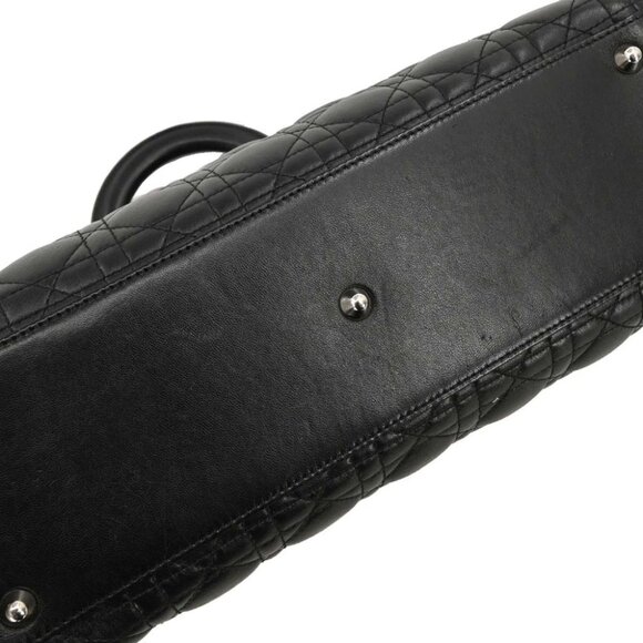 Christian Dior Black Lambskin Lady Dior Cannage 2way Handbag 05-MA-1102 115880 - Picture 4 of 10